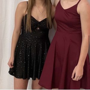 Short black sequin dress